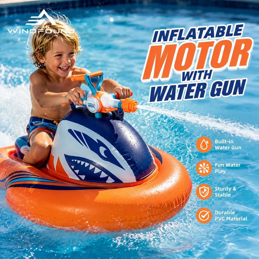 Portable Inflatable Water Motorboat Swimming Ring